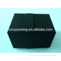 lid and base pure black watch box with pillow